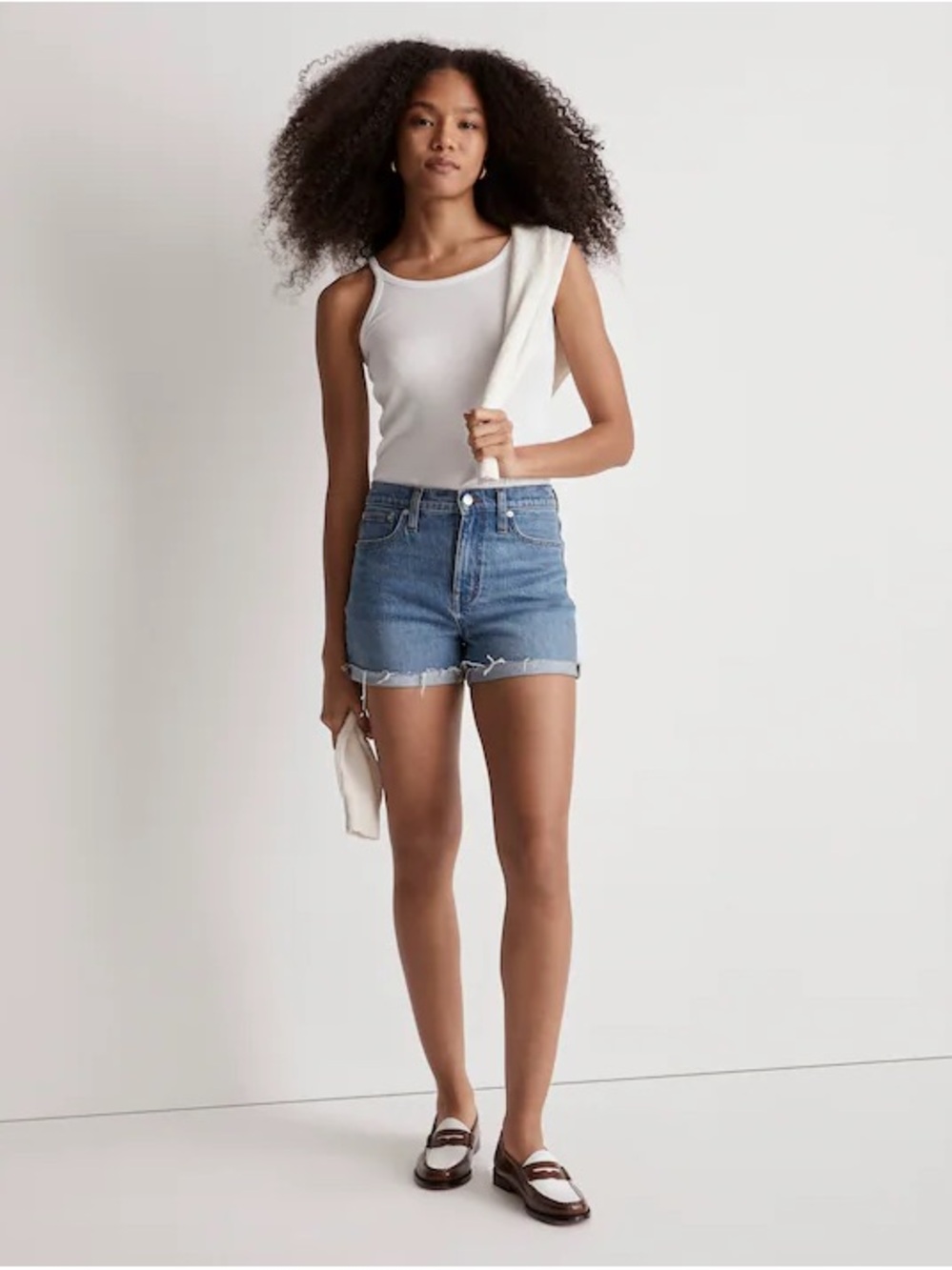 Madewell High-Rise Denim Shorts in Medium Blue (27)
